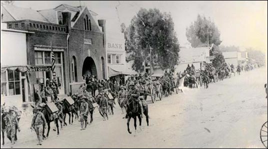 Main St, Ramona Town Hall, WW I